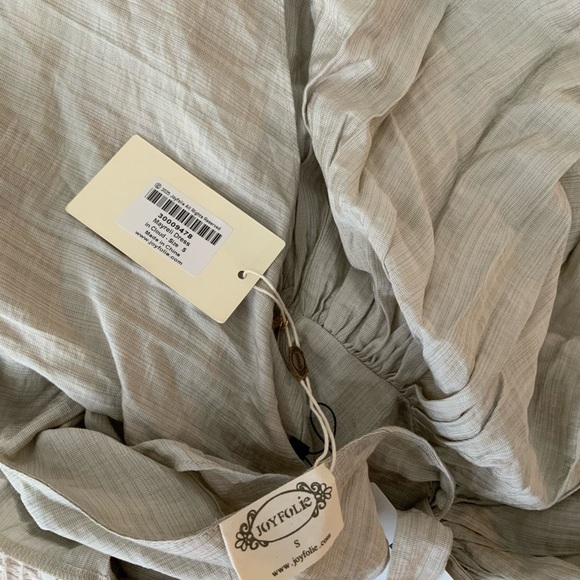 New Free People x Joyfolie MAYRELI Maxi Corset Summer DRESS in Linen Cloud - Picture 8 of 12